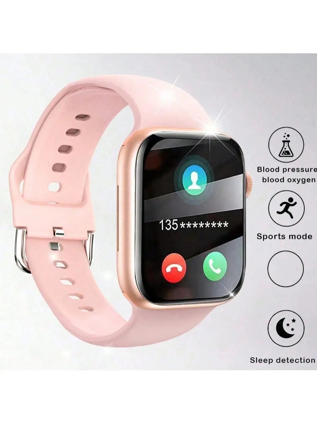 Smart Watch, Wireless Call/Dial, Multi-Sport Mode, Multiple APP Reminders, Suitable for Men and Women, Compatible with IPhone/An GreatEagleInc