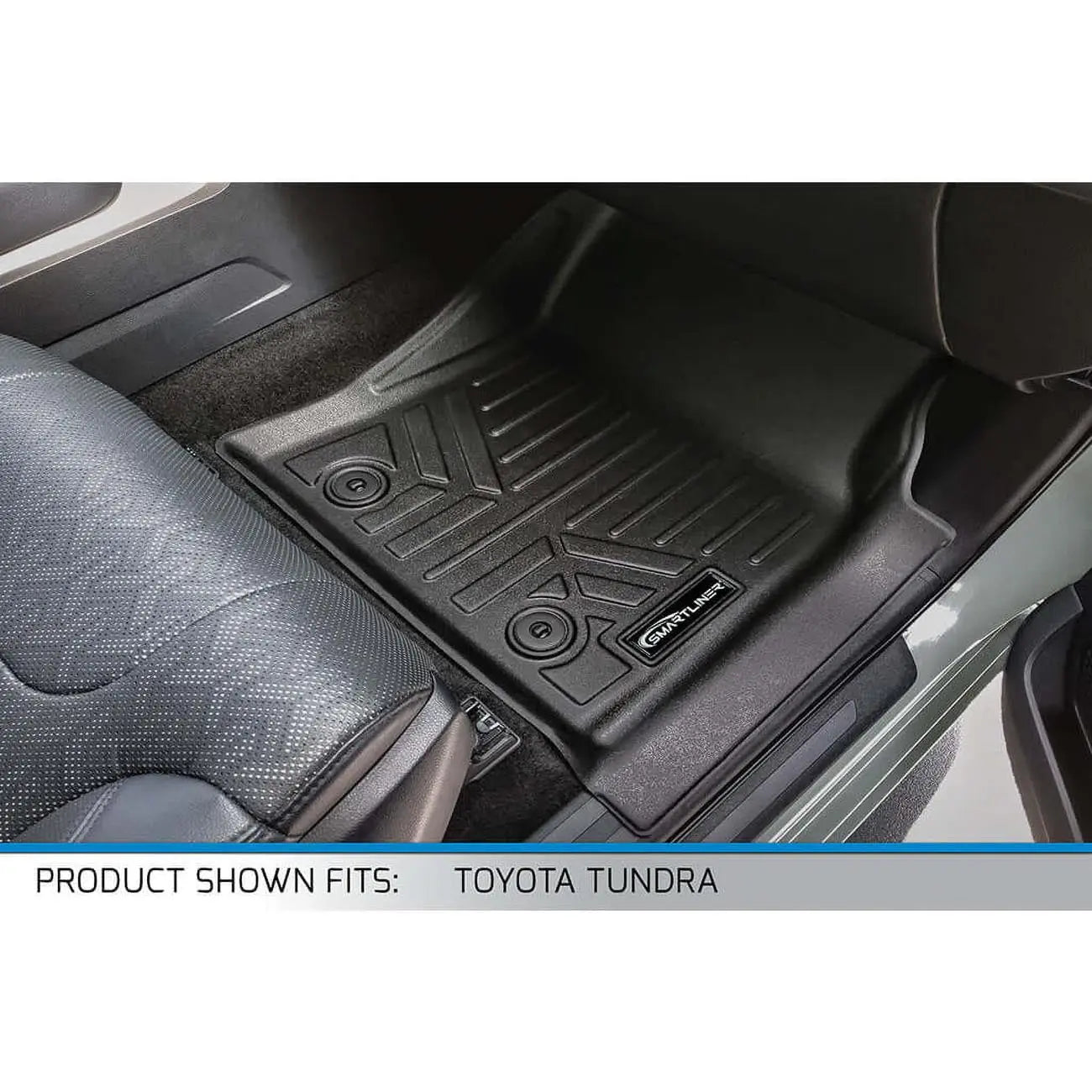 Smartliner Floor Liners Front/2nd Row 2022–2025 Toyota Tundra Crewmax Cab (black) SMARTLINER