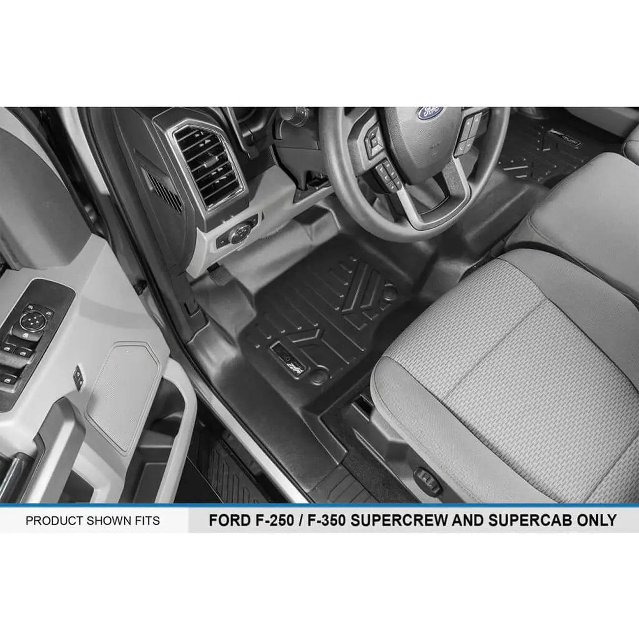 Smartliner Floor Liners Front/2nd Row '17-25 Ford F-250/f-350 Super Duty Super Crew (black) SMARTLINER