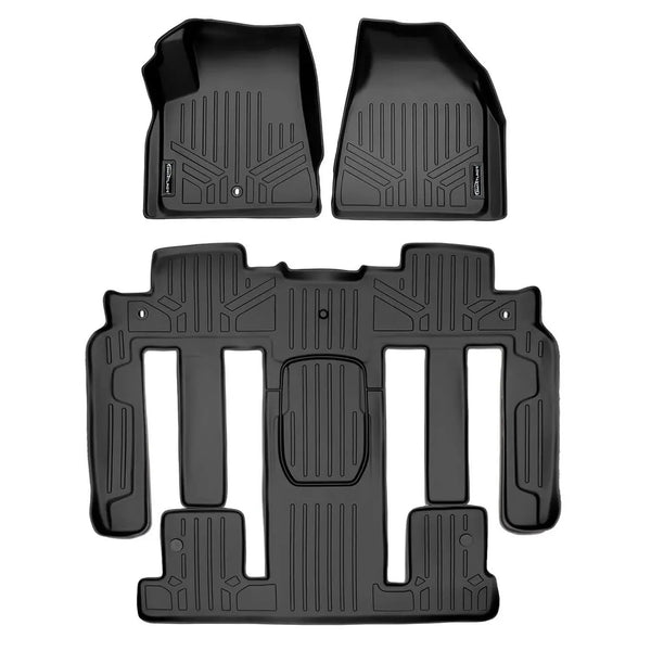 Smartliner Floor Liners Front/rear 2009 – 2017 Traverse/enclave/acadia/outlook With 2nd Row Bucket S SMARTLINER