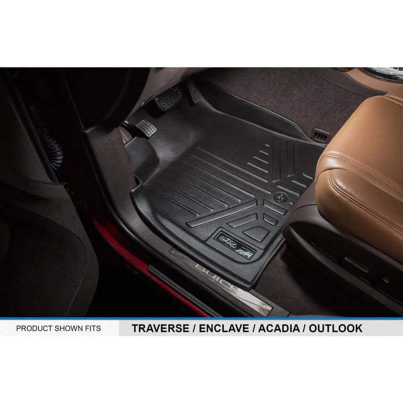 Smartliner Floor Liners Front/rear 2009 – 2017 Traverse/enclave/acadia/outlook With 2nd Row Bucket S SMARTLINER