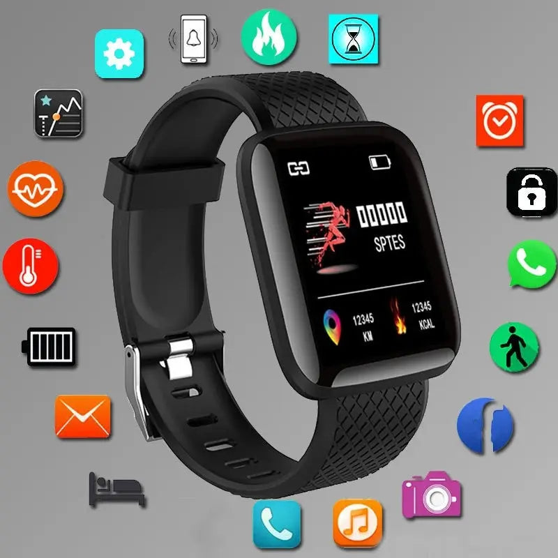 Smartwatch Men Women Wristwatches Smart Watch Message Fitness Monitor Bracelet Birthday Gift Electronic Clock For Android IOS GreatEagleInc