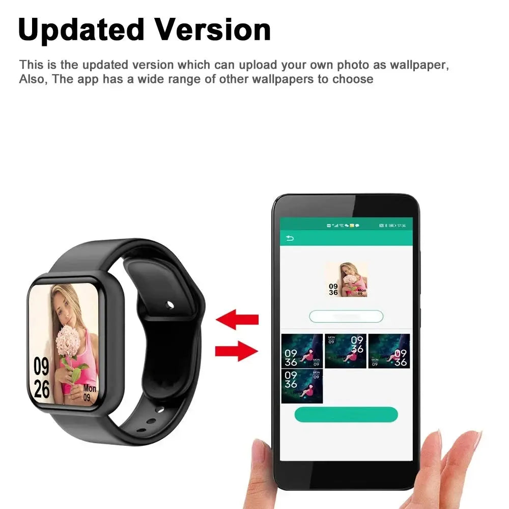 Smartwatch Men Women Wristwatches Smart Watch Message Fitness Monitor Bracelet Birthday Gift Electronic Clock For Android IOS GreatEagleInc