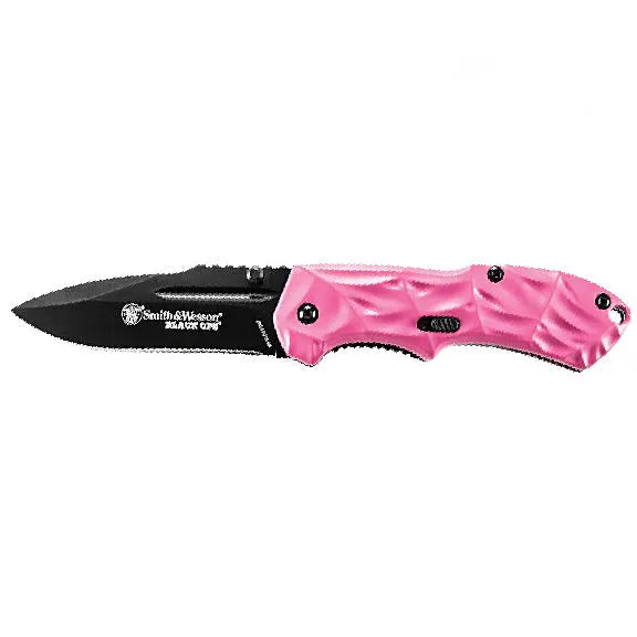 Smith & Wesson 2.5" Spring Assisted Folding Pocket Knife (pink Handle) BTI Tools