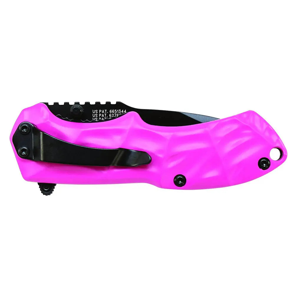 Smith & Wesson 2.5" Spring Assisted Folding Pocket Knife (pink Handle) BTI Tools