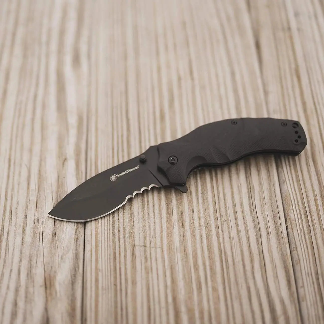 Smith & Wesson 3.5" Black Ops Recurve Folding Knife BTI Tools