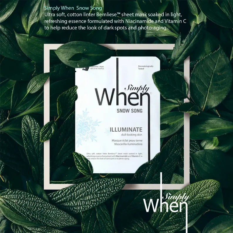 Snow Song Illuminate Ultra-Soft Cotton Linter Bemliese Sheet Mask - Simply When When Beauty