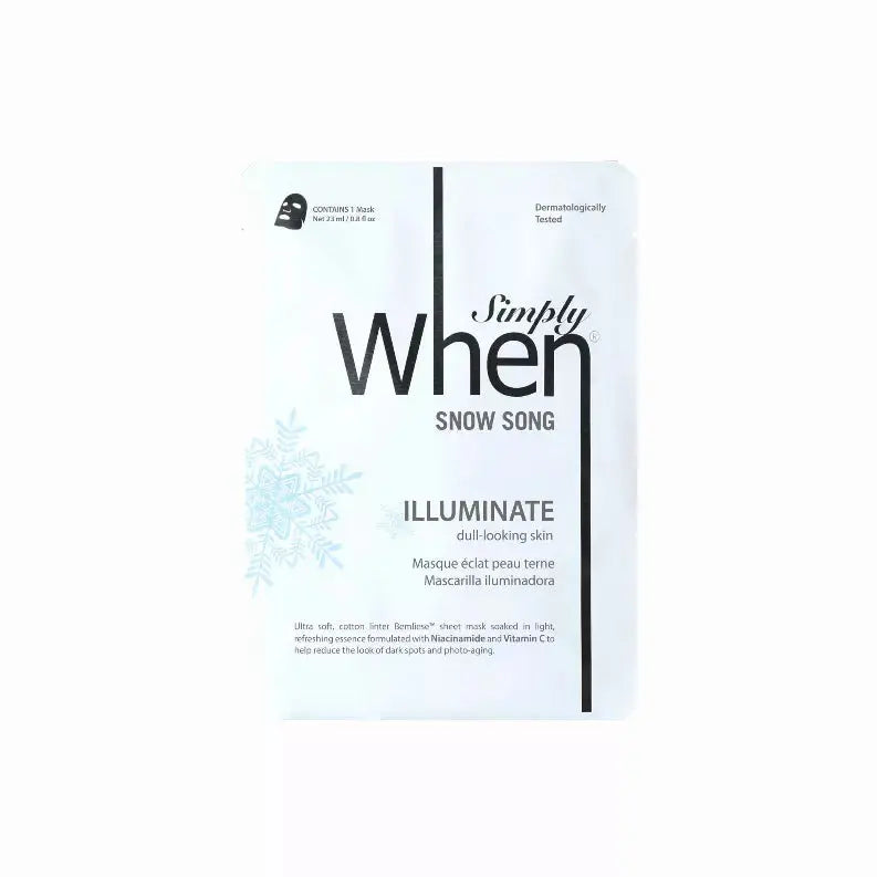 Snow Song Illuminate Ultra-Soft Cotton Linter Bemliese Sheet Mask - Simply When When Beauty