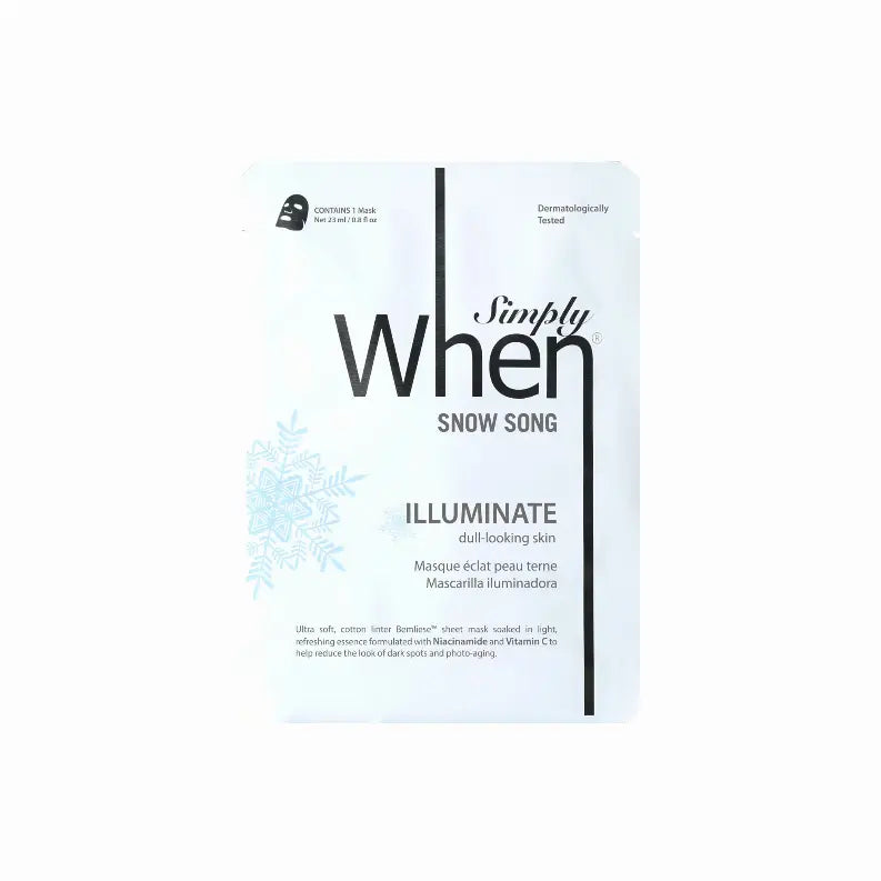 Snow Song Illuminate Ultra-Soft Cotton Linter Bemliese Sheet Mask - Simply When When Beauty