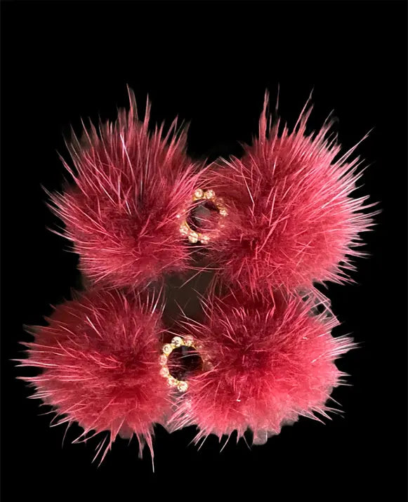 Snowflake Pom Pom Hair Barrettes Bark Fifth Avenue