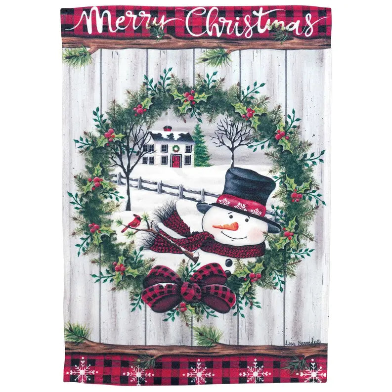 Snowman Merry Christmas Flag Poly Garden Dicksons Inc