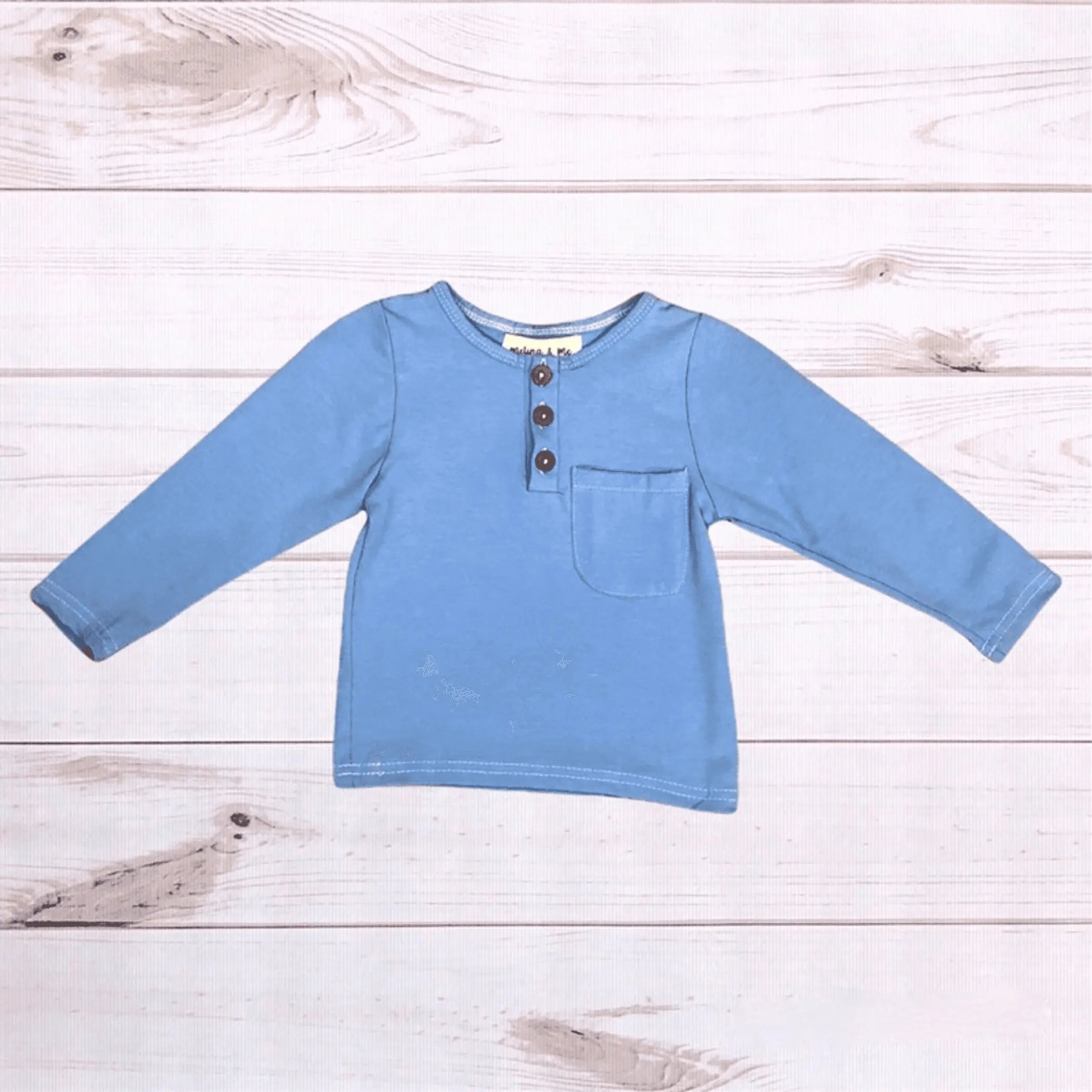 Soft Henley (Blue) Melina & Me