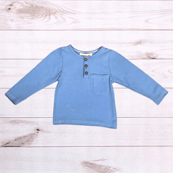Soft Henley (Blue) Melina & Me