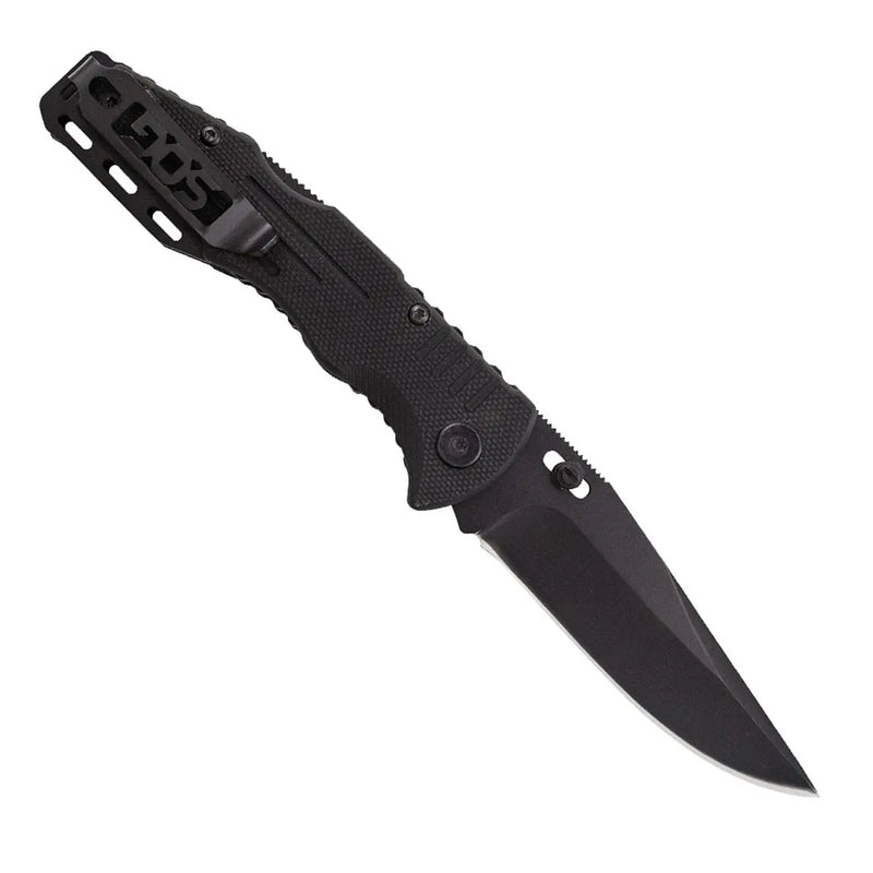 Sog Salute Mini- Black Oxide G10 Folding Knife SOG