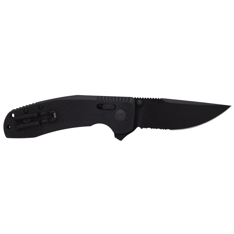 Sog Sog-tac Xr Serrated 3.39" Folding Pocket Knife (blackout) SOG