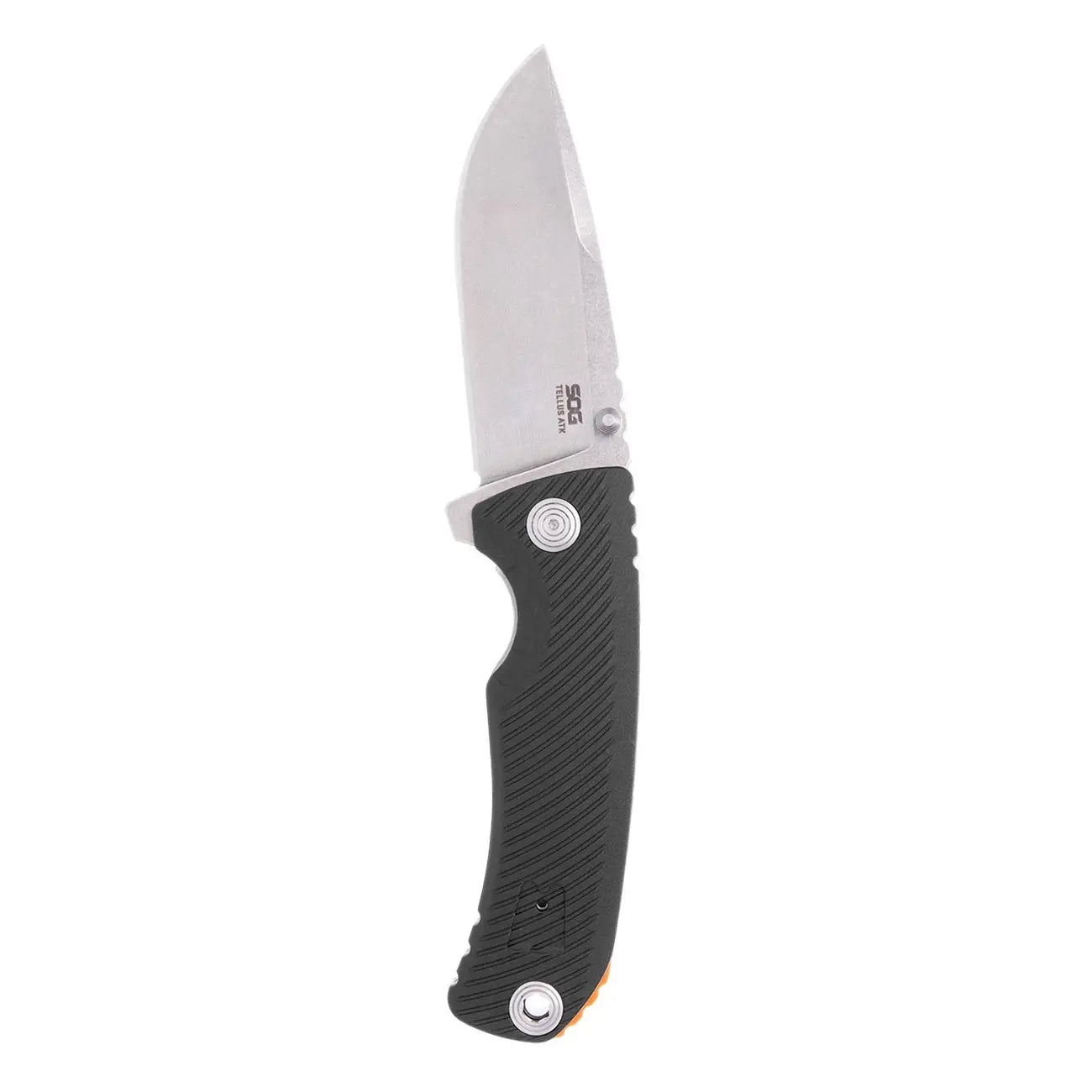 Sog Tellus Atk 3.5" Folding Pocket Knife (black + Blaze Orange) SOG