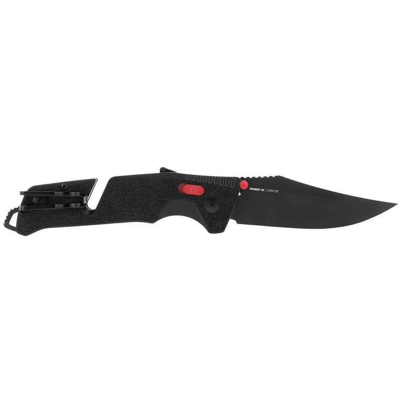 Sog Trident At 3.7" Folding Pocket Knife (black & Red) SOG