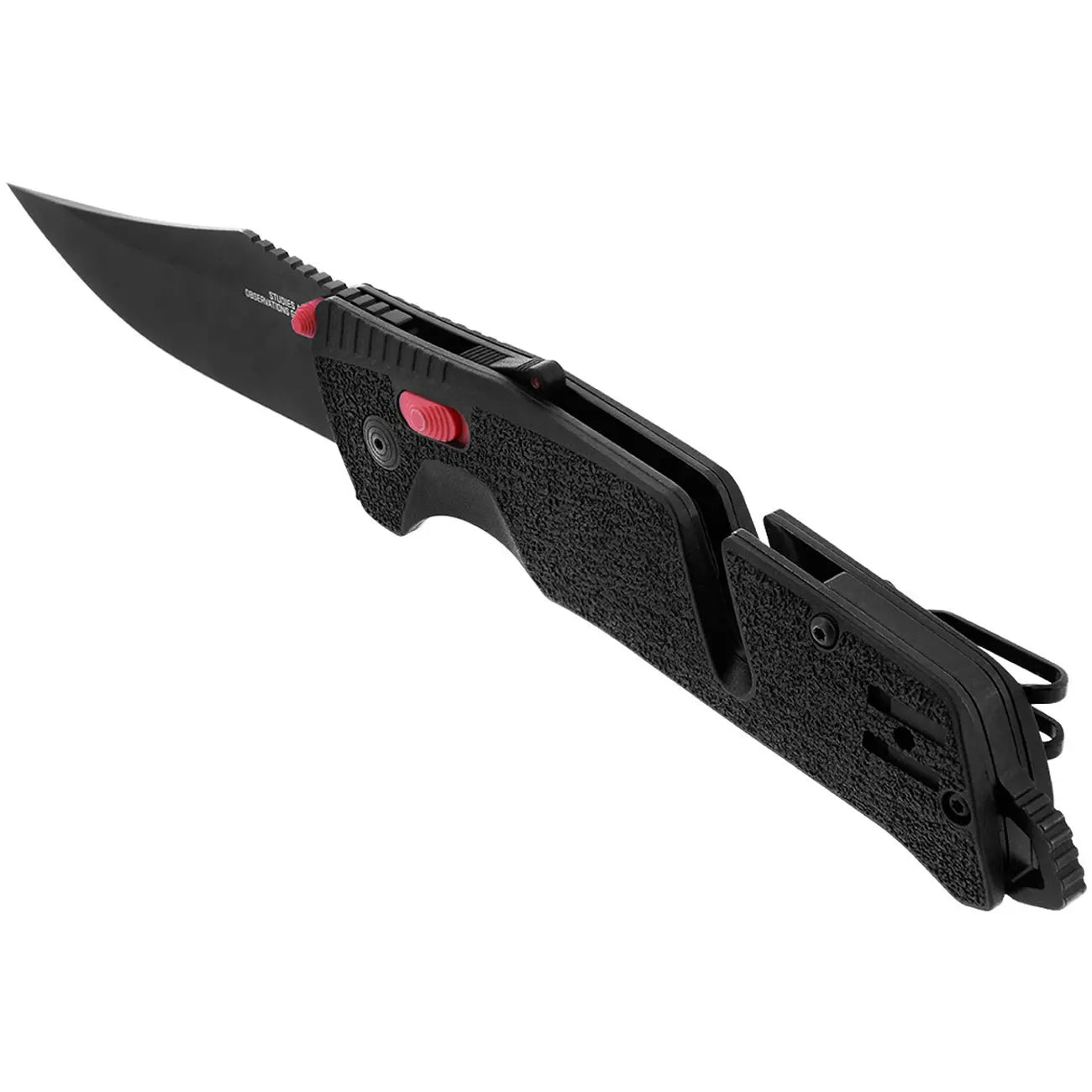 Sog Trident At 3.7" Folding Pocket Knife (black & Red) SOG