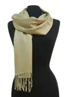 Solid Color Metallic Pashmina Camel Solid Color Pashmina