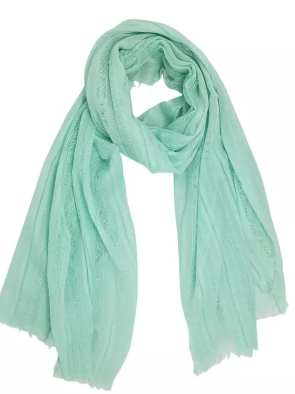Solid Cotton Stripe Scarf JC Sunny Fashion
