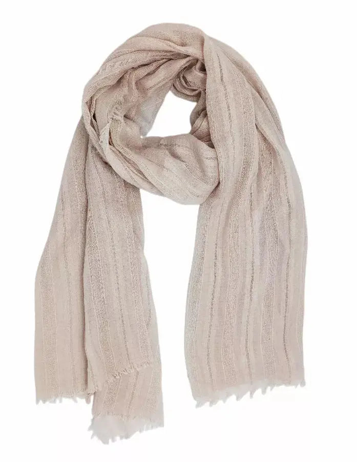 Solid Cotton Stripe Scarf JC Sunny Fashion