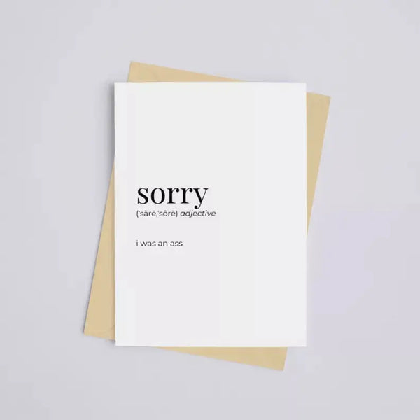 Sorry - Greeting Card/Wall Art Print Black Cat Bazaar