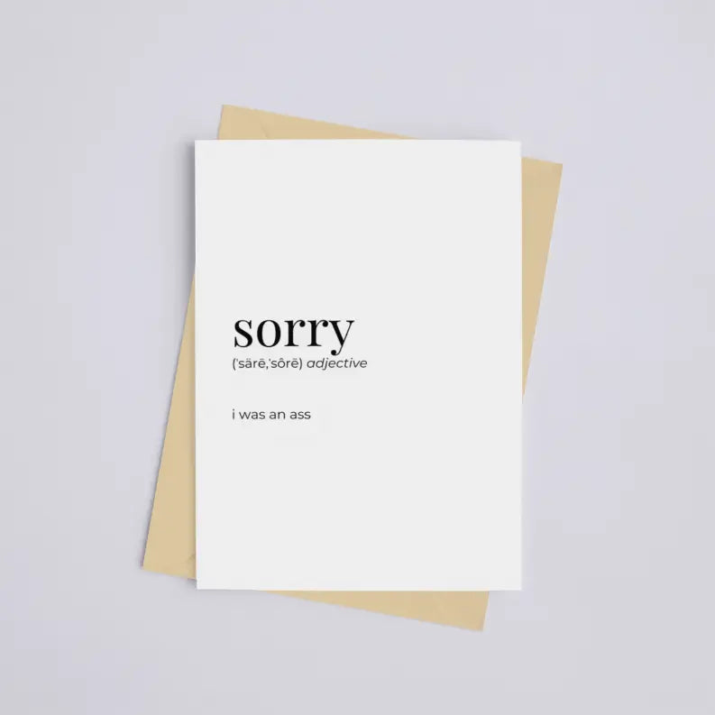 Sorry - Greeting Card/Wall Art Print Black Cat Bazaar