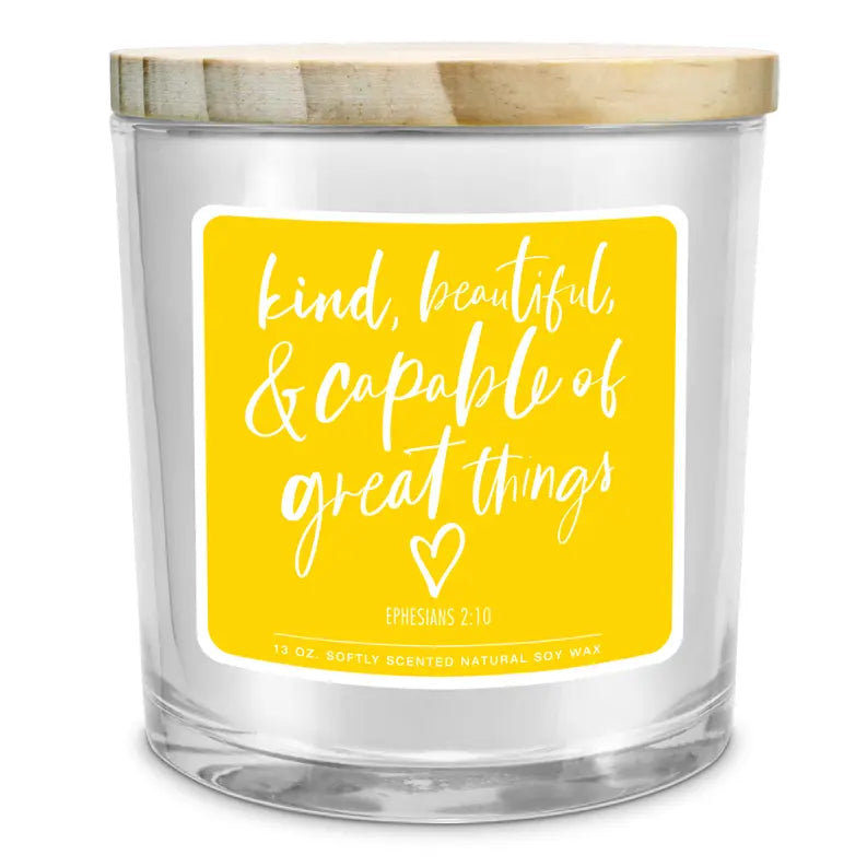 Soy Candle Capable Of Great Yellow 13Oz Dicksons Inc