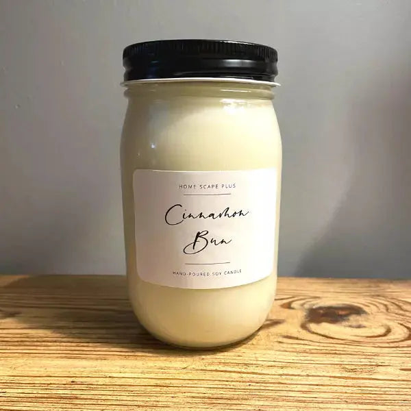Soy Candle Cinnamon Bun Home Scape Plus