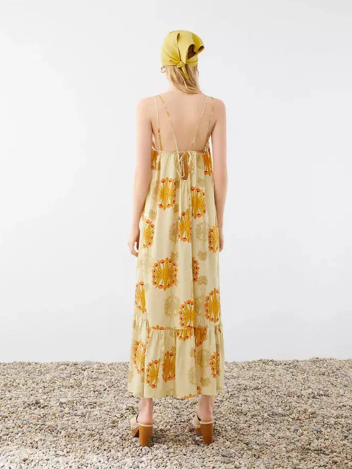 Spaghetti Strap Print Dress Nocturne