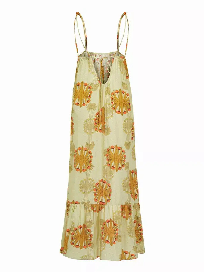 Spaghetti Strap Print Dress Nocturne