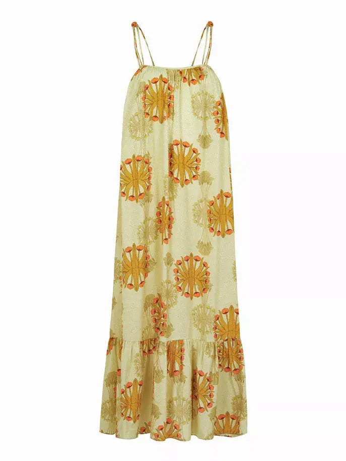 Spaghetti Strap Print Dress Nocturne