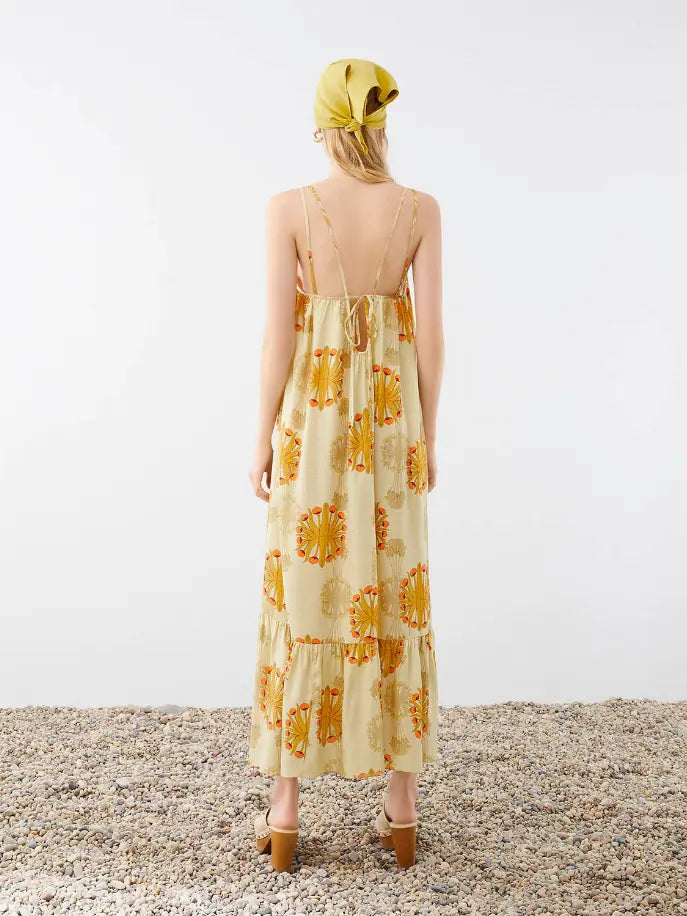 Spaghetti Strap Print Dress Nocturne