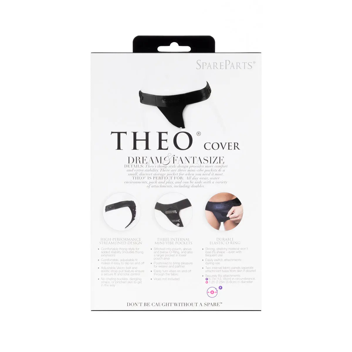 SpareParts Theo Cover Undwr Harness Black (Single Strap) Size A Nylon SpareParts HardWear