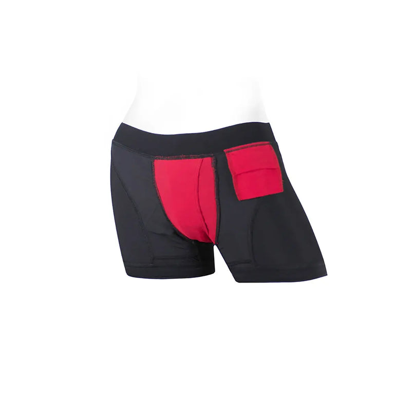 SpareParts Tomboii Nylon Boxer Briefs Harness Black/Red Size 4XL SpareParts HardWear