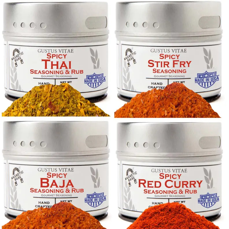 Spicy One Pot Wonders | Complete 4 Pack Collection | Authentic Gourmet Seasonings and Spice Blends Gustus Vitae