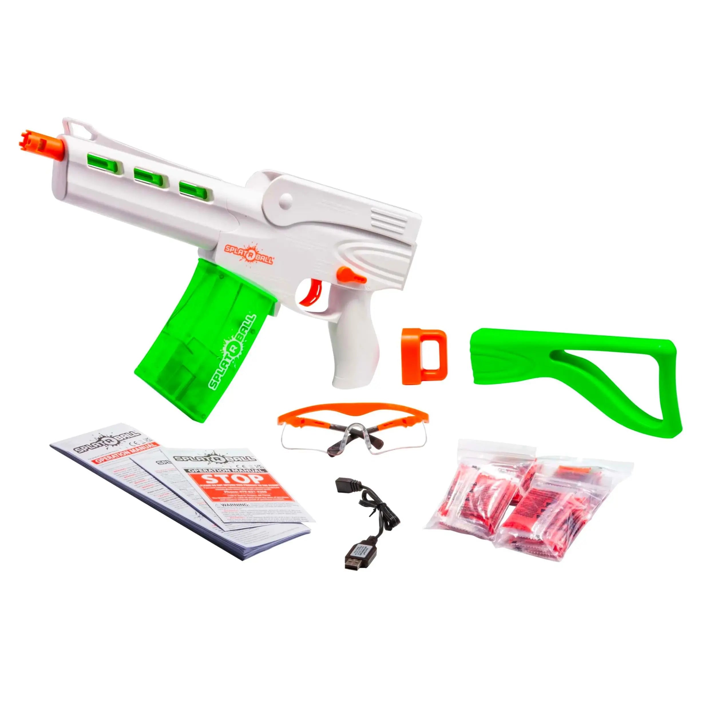 Splatrball Srb800 Pyro Full Auto Rechargeable Battery Powered Water Bead Gel Ball Blaster Kit SPLATRBALL