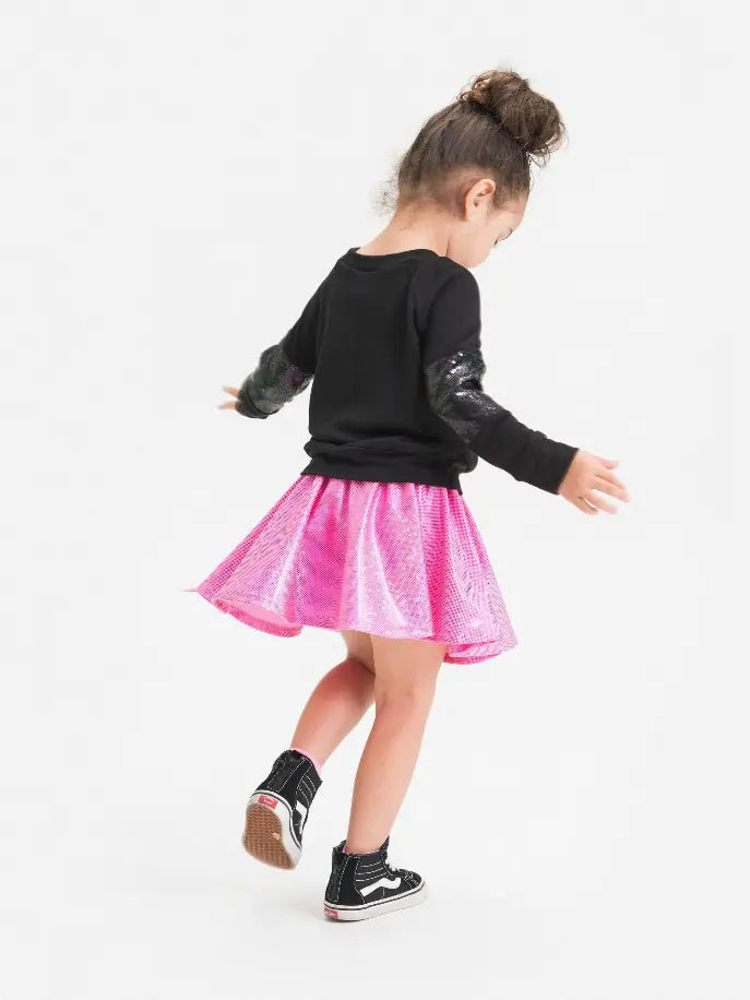 Splatter Rainbow Foil Heart Sweatshirt Little Mass