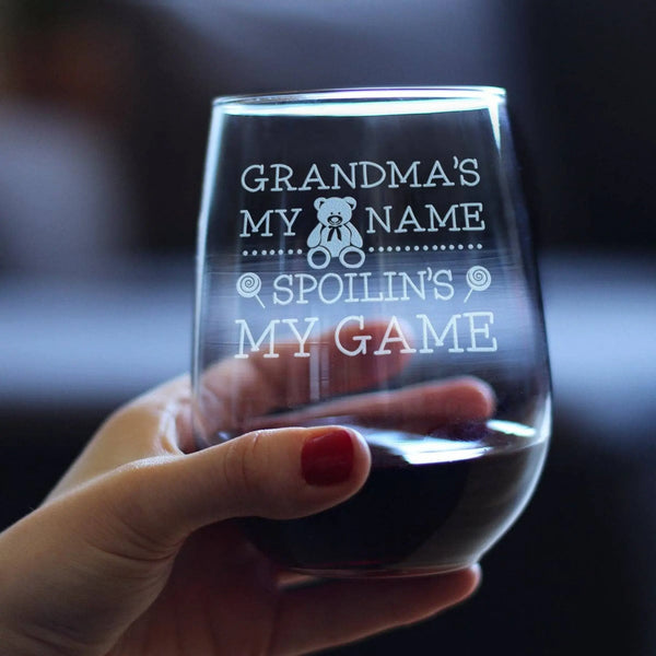 Spoilin' Grandma Stemless Wine Glass - Mother's Day Gifts Bevvee
