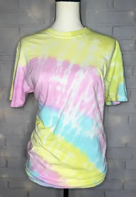 Spring Vibes Tie Dye Blank Tee-Comfort Color The Blended Owl