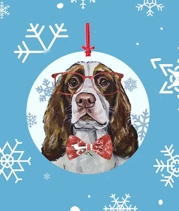 Springer Spaniel -   Hippie Hound Studios Christmas Tree Ornament Best of Breed