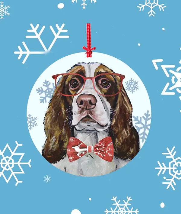 Springer Spaniel -   Hippie Hound Studios Christmas Tree Ornament Best of Breed