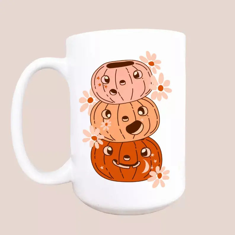 Stacked pumpkins ceramic coffee mug Mug & Mini