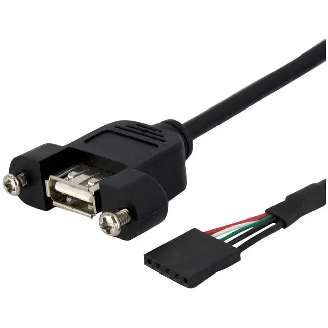 StarTech.com 3 ft Panel Mount USB Cable - USB A to Motherboard Header Cable F/F StarTech.com