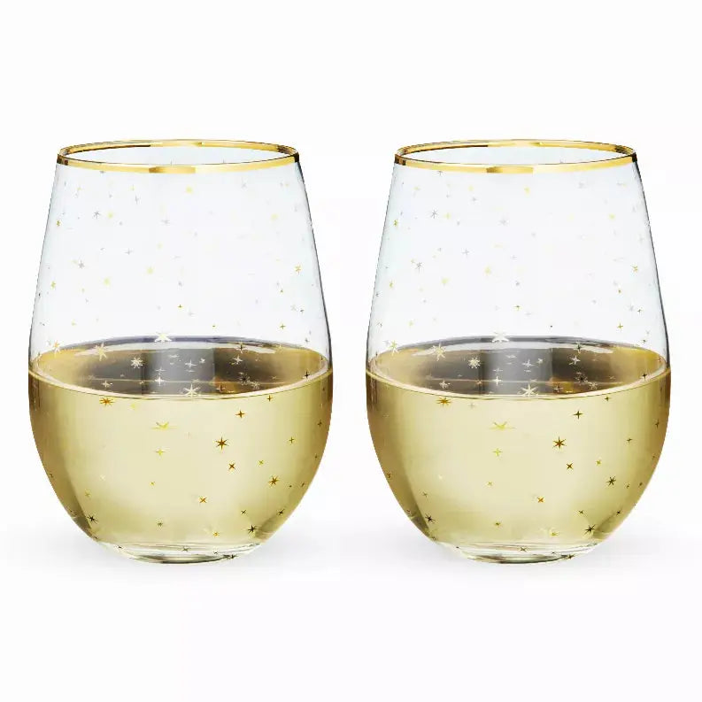 Starlight Stemless Wine Glass Set By Twine True Brands