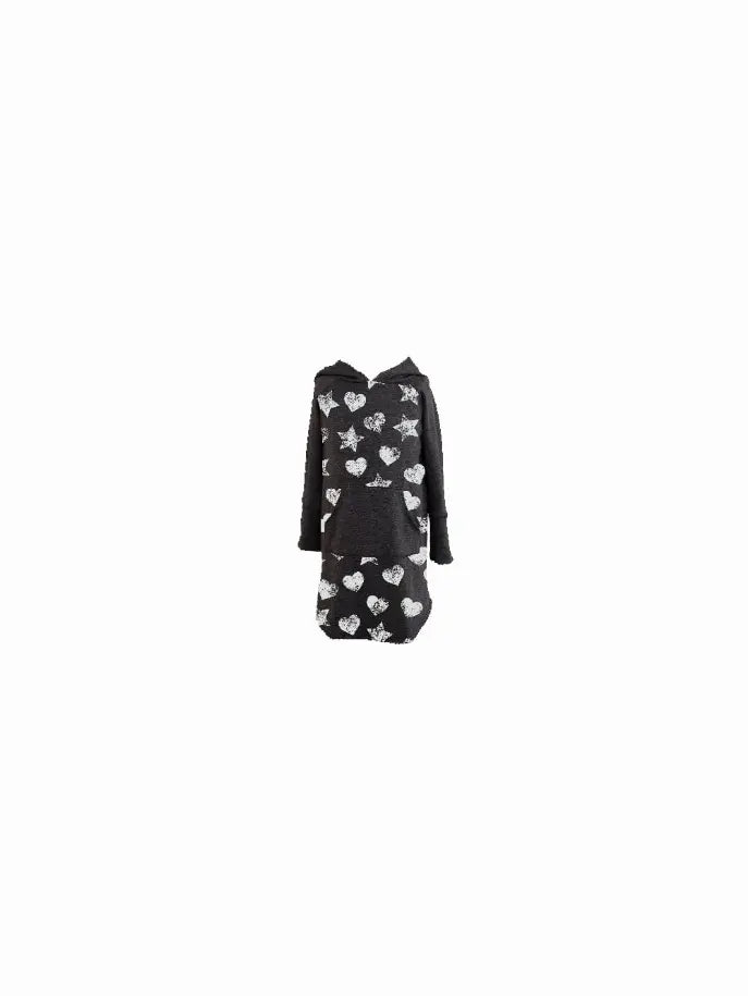 Stars & Hearts Hoodie Dress Little Mass