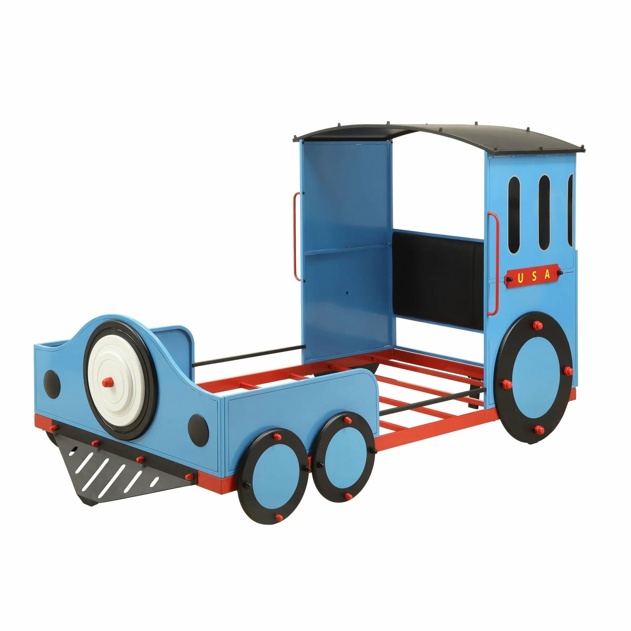 Steel Twin Red White and Blue Bed Homeroots Bed & Bath