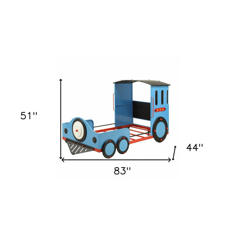 Steel Twin Red White and Blue Bed Homeroots Bed & Bath