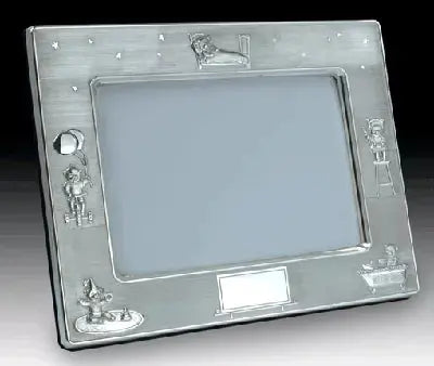 Sterling Silver Baby  Frame with Wood Back 3.5" x 5" Corbell Silver