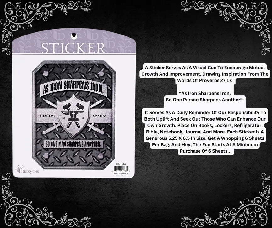 Sticker Iron Sharpens Iron Dicksons Inc